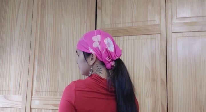 how to diy a super easy head wrap, Finished DIY head wrap