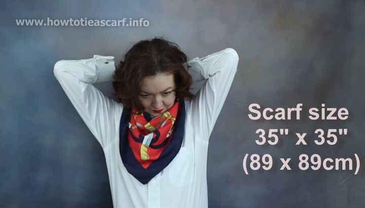 how to wear a scarf with a button up shirt 3 chic ideas, Draped scarf