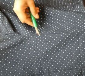 how to diy a mini wrap dress from old pants, Opening seams