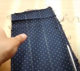 how to diy a mini wrap dress from old pants, Making straps