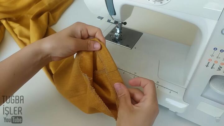 sewing tutorial how to diy classic paperbag pants, Sewing pant leg seam