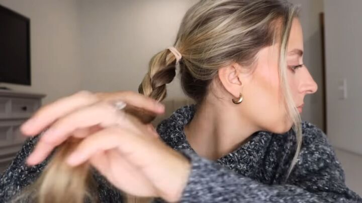 5 super cute and easy low messy bun hairstyles, Low messy bun updo 2