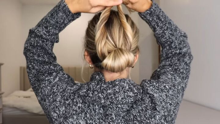 5 super cute and easy low messy bun hairstyles, Low messy bun updo 3