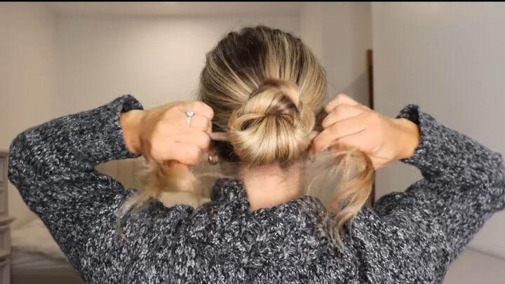5 super cute and easy low messy bun hairstyles, Low messy bun updo 3