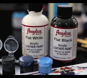how to diy awesome tiger camo shoes, Acrylic leather paints