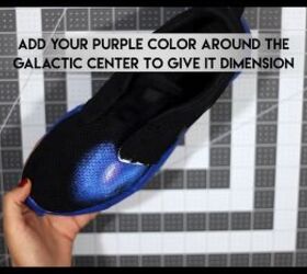 painting tutorial how to diy galaxy sneakers, Adding purple