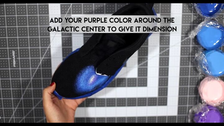 painting tutorial how to diy galaxy sneakers, Adding purple