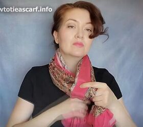 3 elegant ways to style a large silk scarf, Accordion style