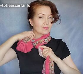 3 elegant ways to style a large silk scarf, Accordion style