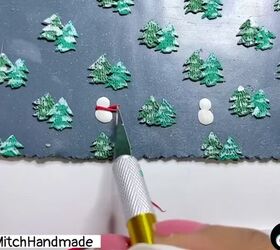 how to diy polymer clay christmas earrings, Adding scarves