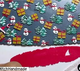 how to diy polymer clay christmas earrings, Creating Santa hats