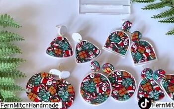 How to DIY Polymer Clay Christmas Earrings