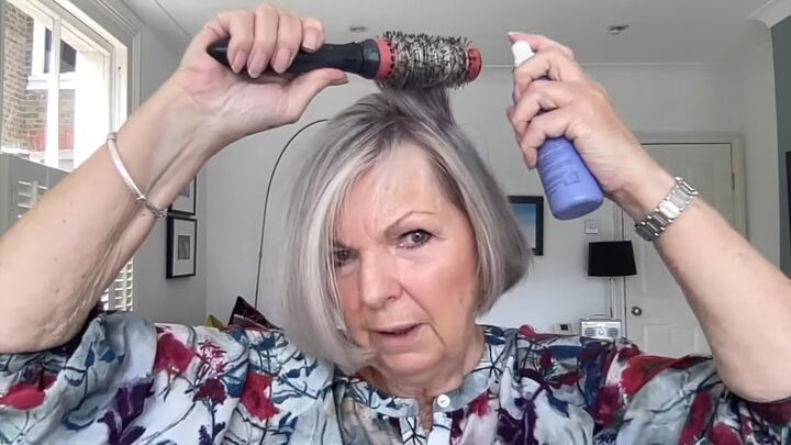easy tutorial for styling short hair, Adding root boost spray