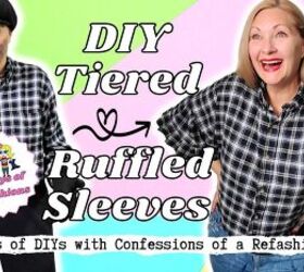 How to Upcycle an Old Plaid Shirt Into a Cute Ruffle Top