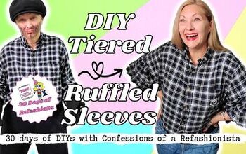 How to Upcycle an Old Plaid Shirt Into a Cute Ruffle Top