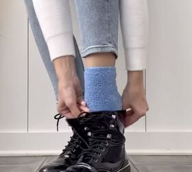 hack for stretching tight winter boots