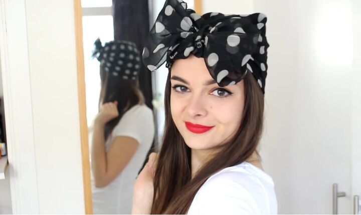 4 super easy ways to tie a headscarf, Statement bow style