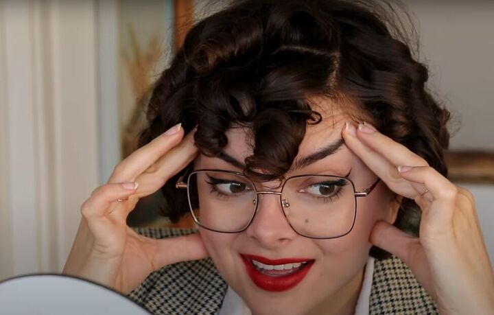 vintage hairstyle tutorial get glam brushed out curls without heat, Curls with rollers first removed