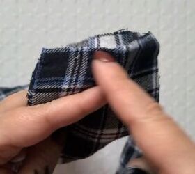 how to upcycle an old plaid shirt into a cute ruffle top, Fabric piece