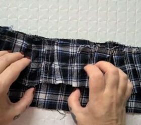 how to upcycle an old plaid shirt into a cute ruffle top, Inside view
