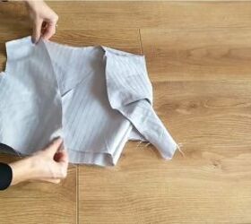 upcycle tutorial make a plunge neckline blouse from old sheets, Sewing the bodice