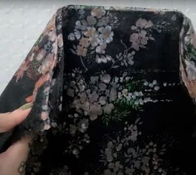 thrifty upcycle tutorial how to diy pants from curtain fabric, Folding fabric