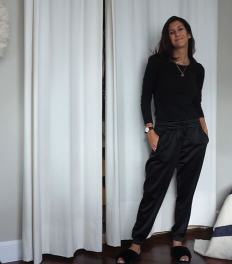 7 comfy but professional work from home outfit ideas, All black look