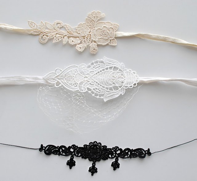 diy embroidered lace chokers headbands