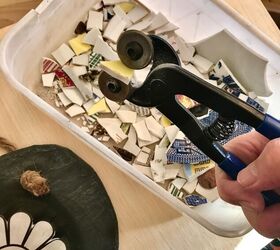 how to create unique vintage ceramic hair grip, Wheeled tile nippers