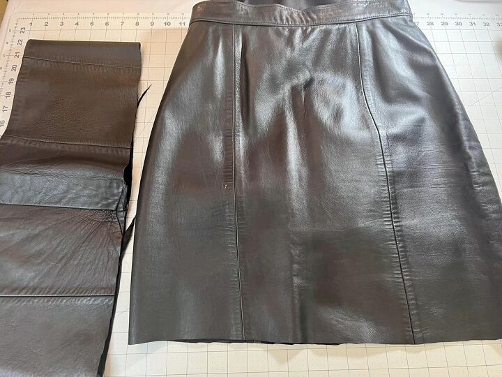 making a no sew leather wrap belt