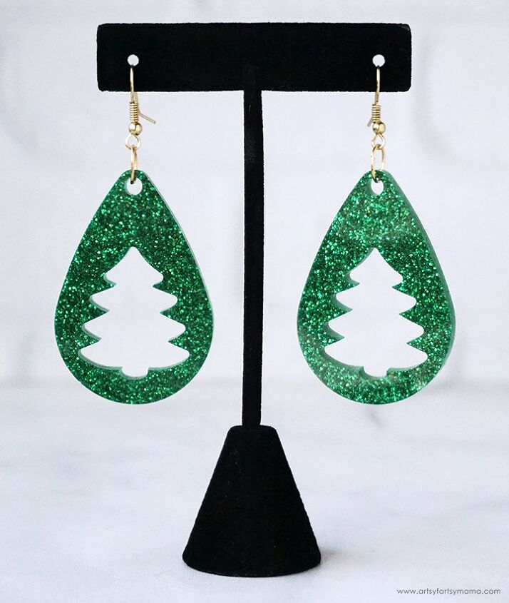 resin holiday earrings, Resin Holiday Earrings