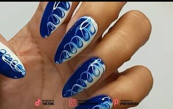 How to DIY These Trendy and Super Easy Blue Swirl Nails