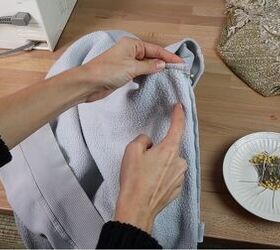 cute and easy ways to upcycle old sweaters, Taking sweatshirt in