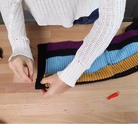 cute and easy ways to upcycle old sweaters, Hemming