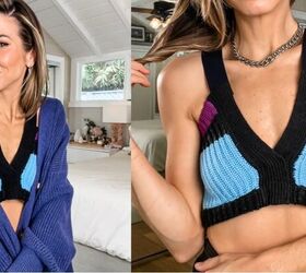 cute and easy ways to upcycle old sweaters, Completed bra top