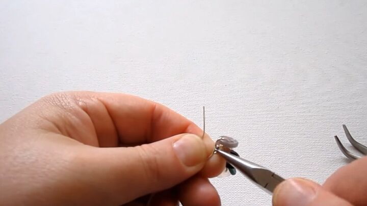 how to make cute button earrings, Adding the earring wire