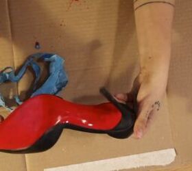 how to diy gorgeous louboutin dupe heels, DIY red soles