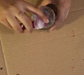 how to diy gorgeous louboutin dupe heels, Mixing glitter