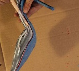 how to diy gorgeous louboutin dupe heels, Applying Mod Podge