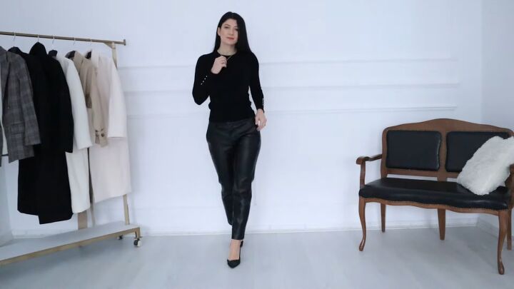 9 smart and classy leather pants outfit ideas, All black look 2 0