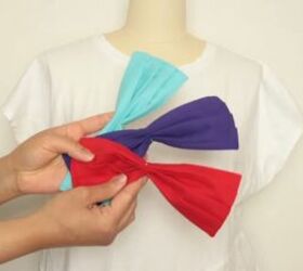 upcycling ideas how to reuse fabric face masks, Bow applique