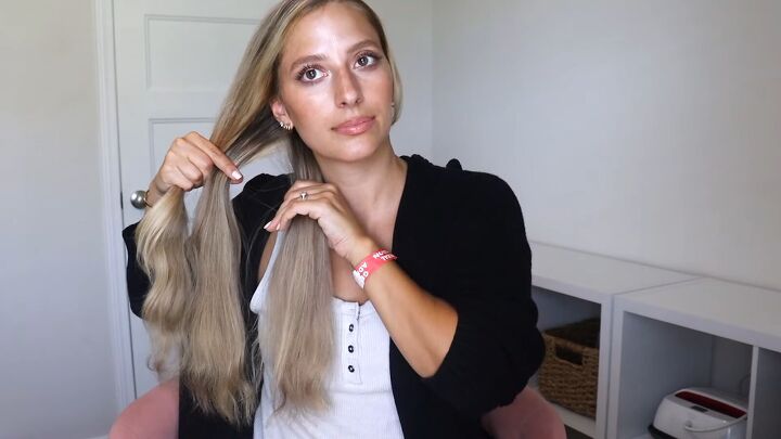 easy side braid fall hairstyle tutorial, Making a regular braid