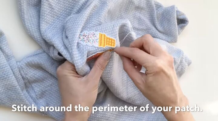 How To Sew On A Patch 3 Simple Ways | Upstyle