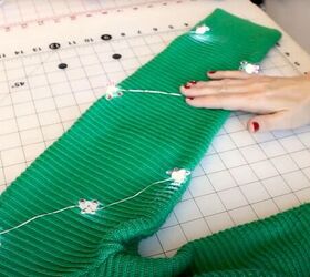 how to diy a tacky but super cute christmas sweater, Adding Christmas lights