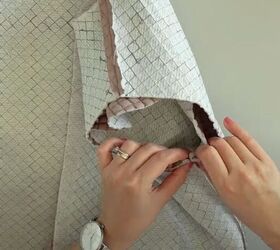 how to diy a sleek quilted jacket, Attaching the sleeves