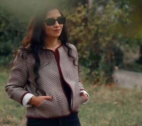 how to diy a sleek quilted jacket, Completed DIY quilted jacket