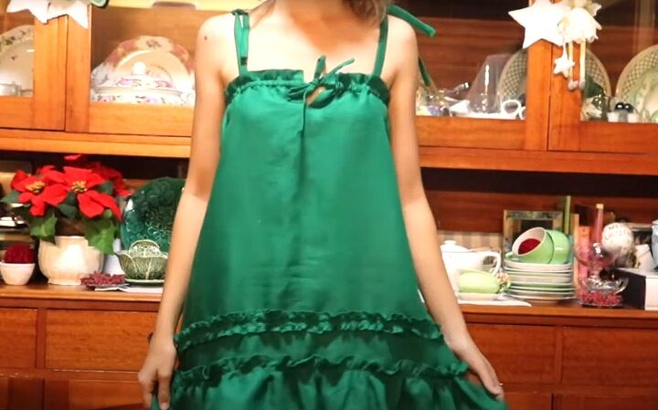 sewing tutorial how to diy a christmas party dress, Completed DIY Christmas dress