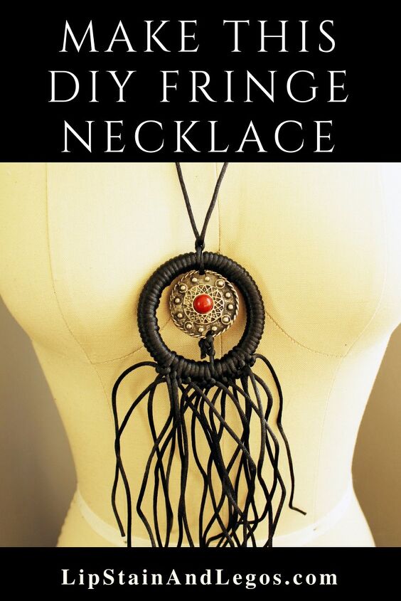 diy free people inspired boho necklace, Make This DIY Statement Boho Fringe Necklace Full Tutorial