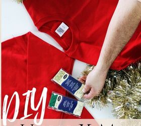 diy ugly christmas sweater ideas for couples, How to make a DIY ugly Christmas Sweater for couples from home decor items