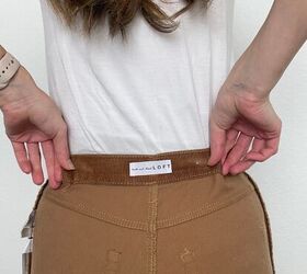 how to take in the waist of jeans, how to fix gapping at the waist
